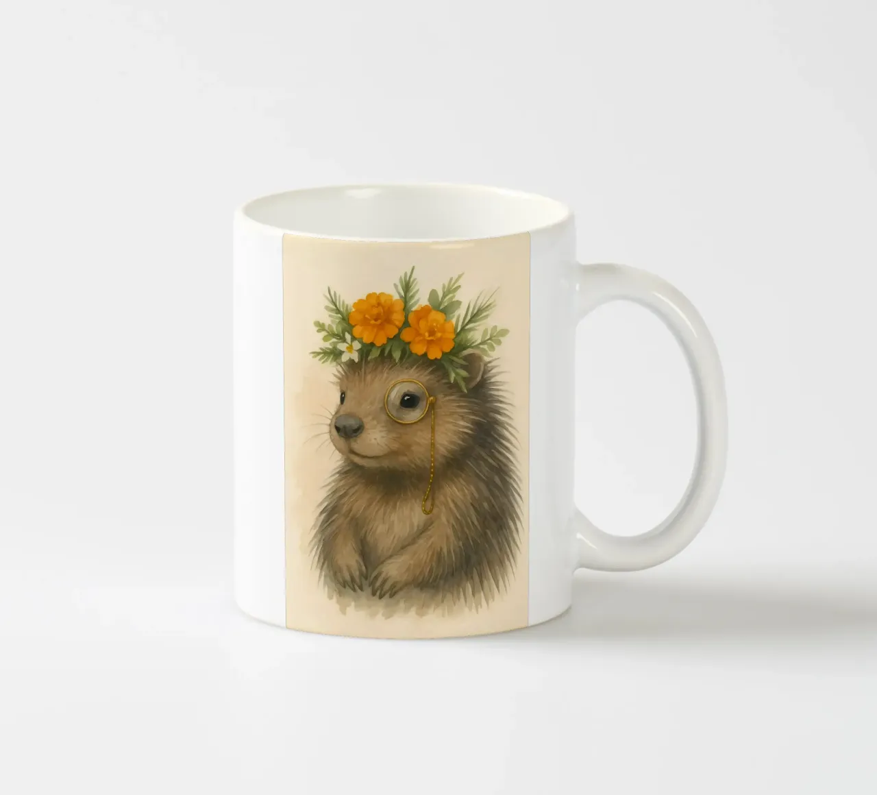 The Gentlemen Hedgehog ceramic mug by Graceful Desine