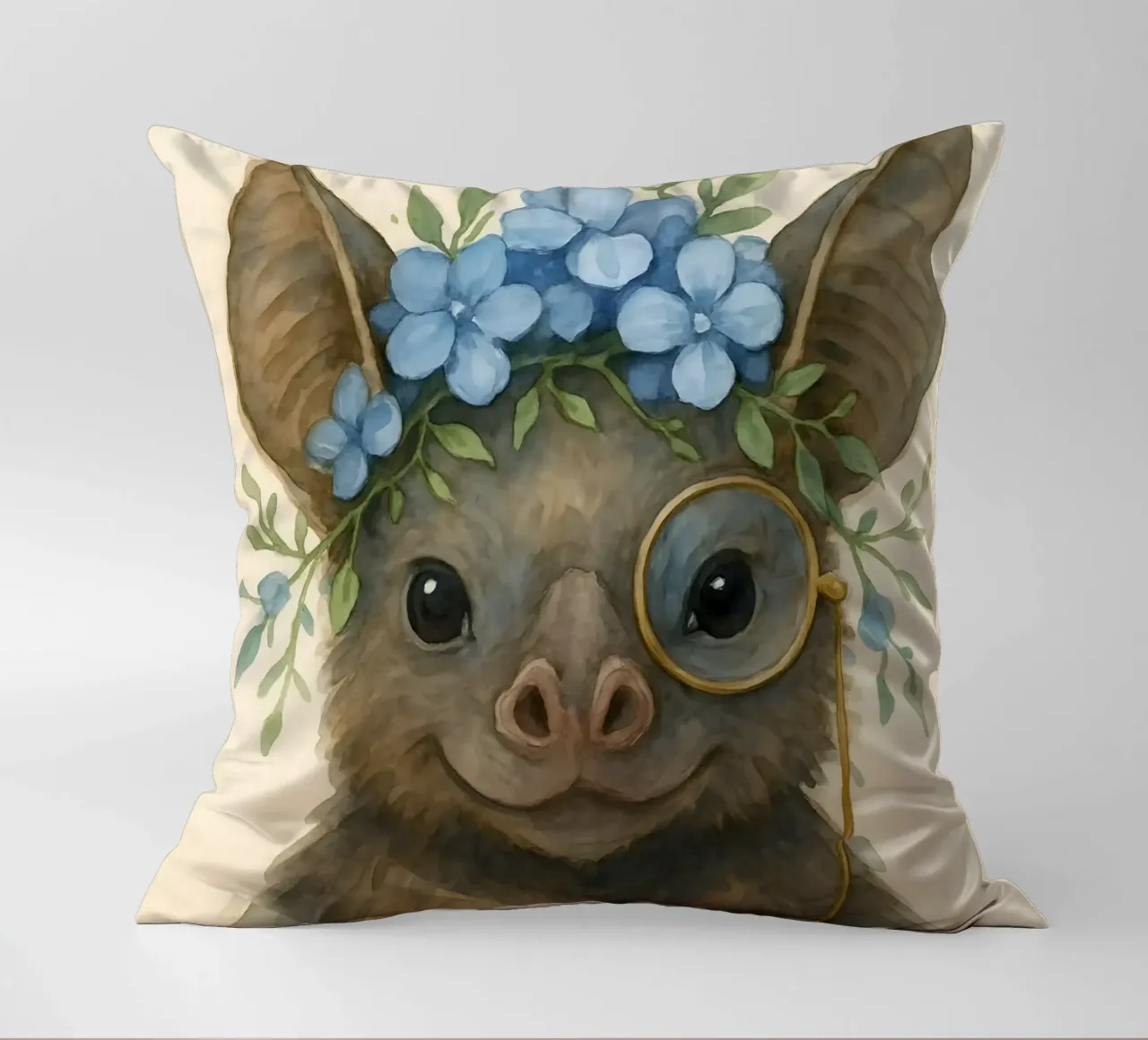 The Gentlemen Bat decorative cushion by Graceful Desine