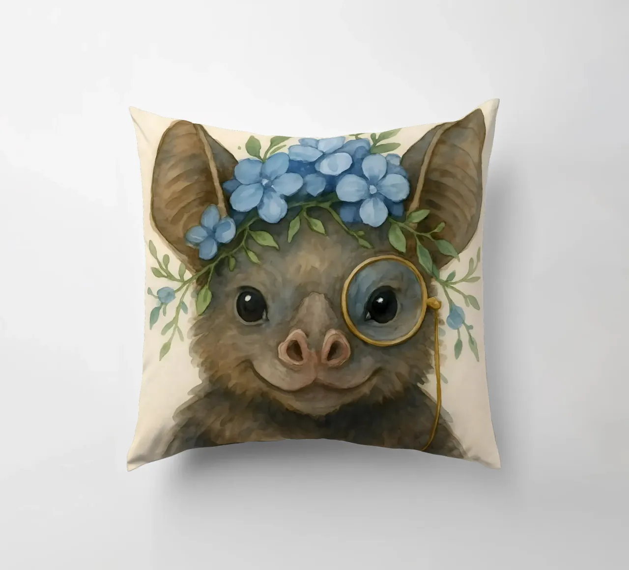 The Gentlemen Bat decorative cushion by Graceful Desine
