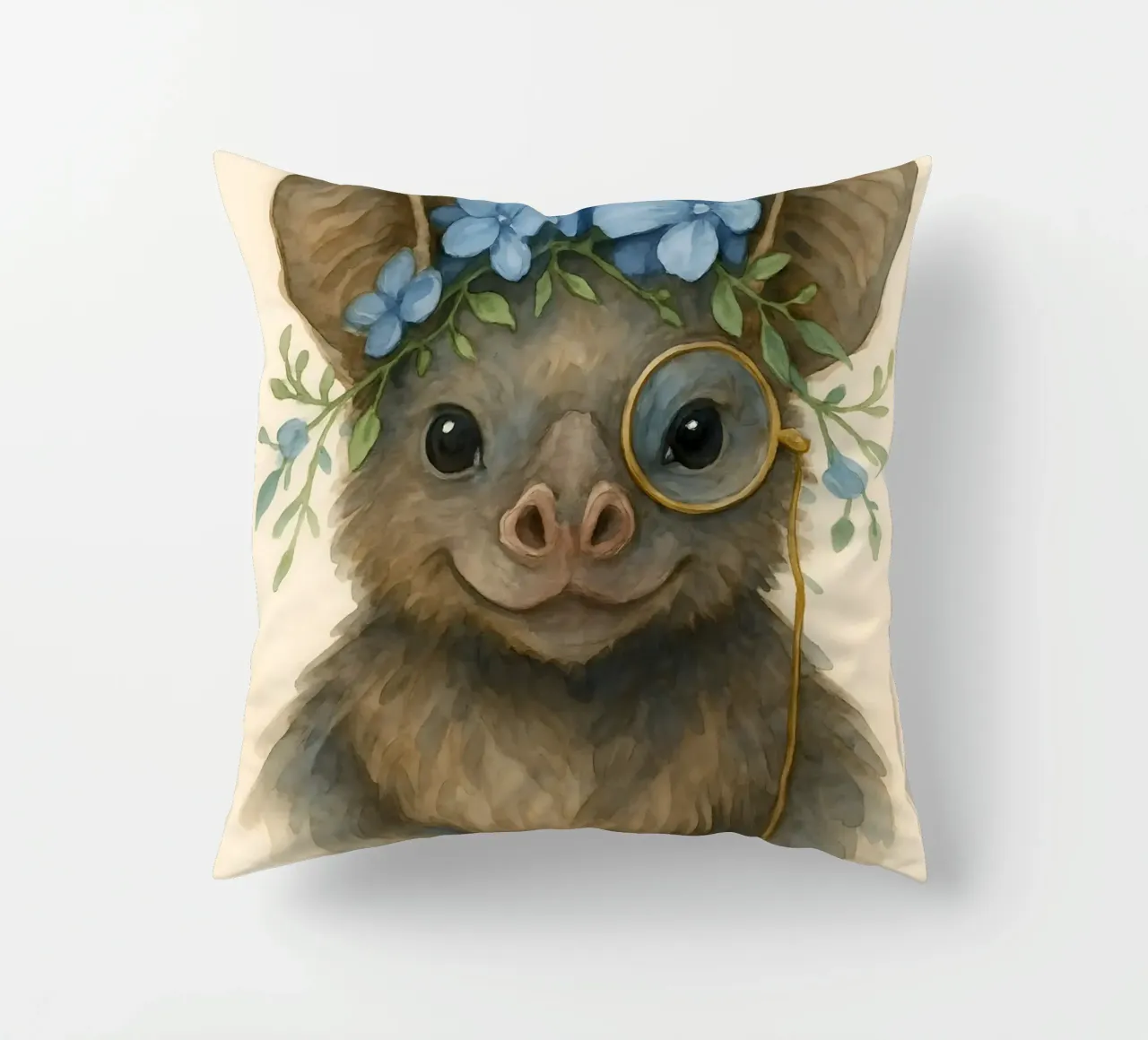 The Gentlemen Bat decorative cushion by Graceful Desine