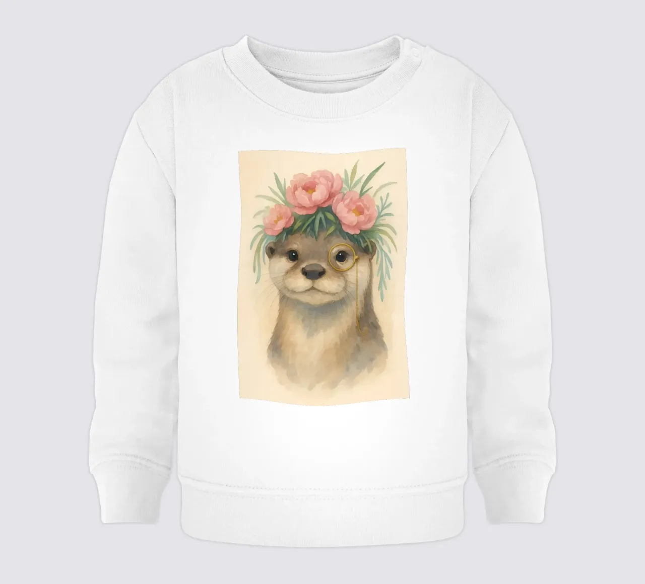 The Gentle Otter vine baby sweatshirt by Graceful Desine