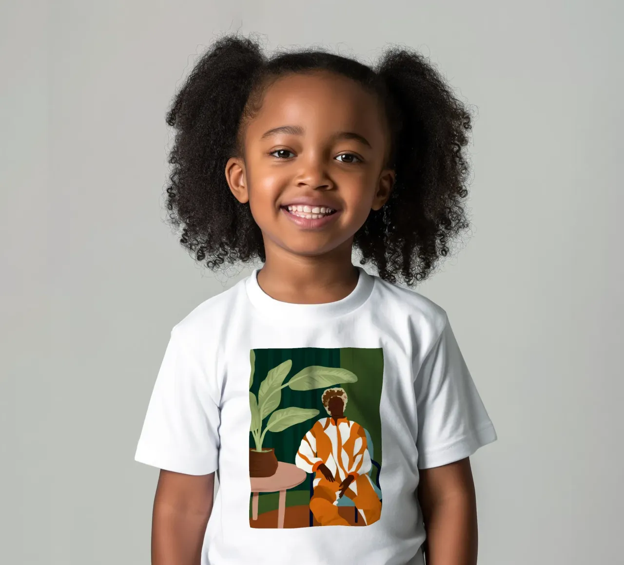 Uomo in giacca arancione t-shirt bambini da Flock Reverie