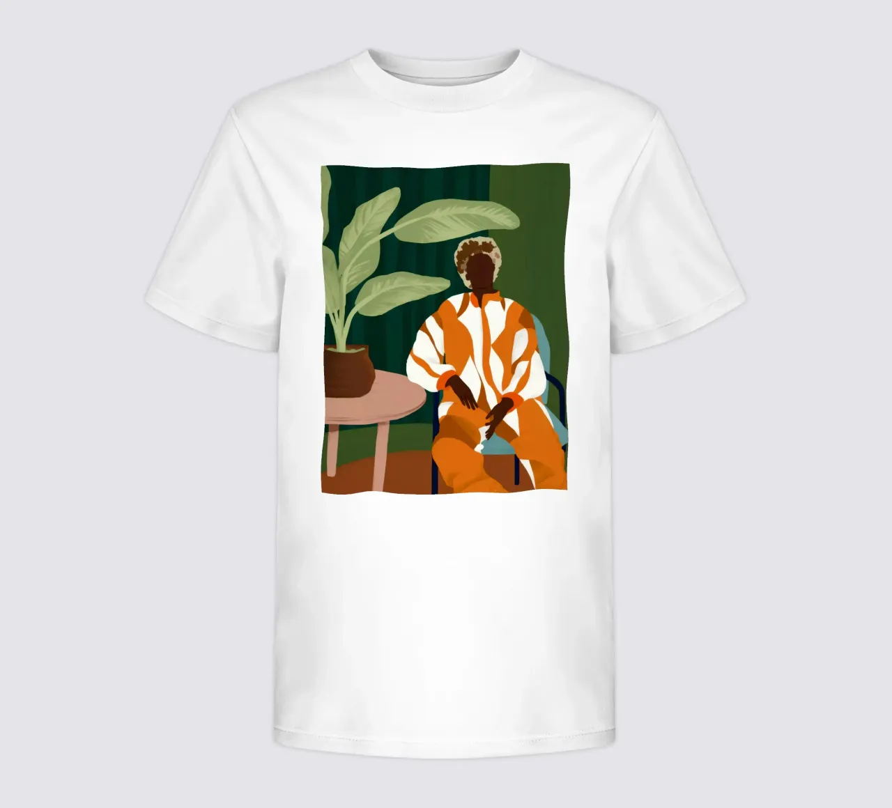Uomo in giacca arancione t-shirt bambini da Flock Reverie