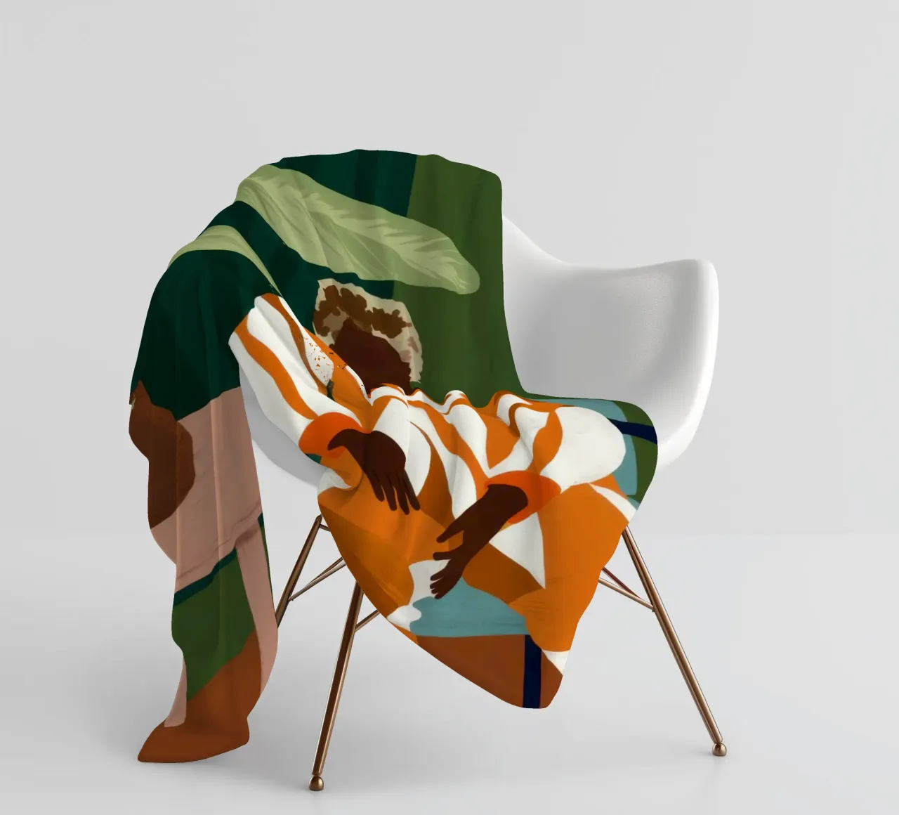 Uomo in giacca arancione coperta in pile da Flock Reverie