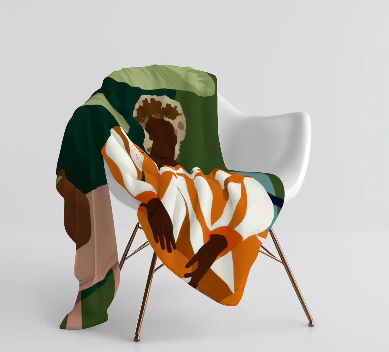 Uomo in giacca arancione coperta in pile da Flock Reverie