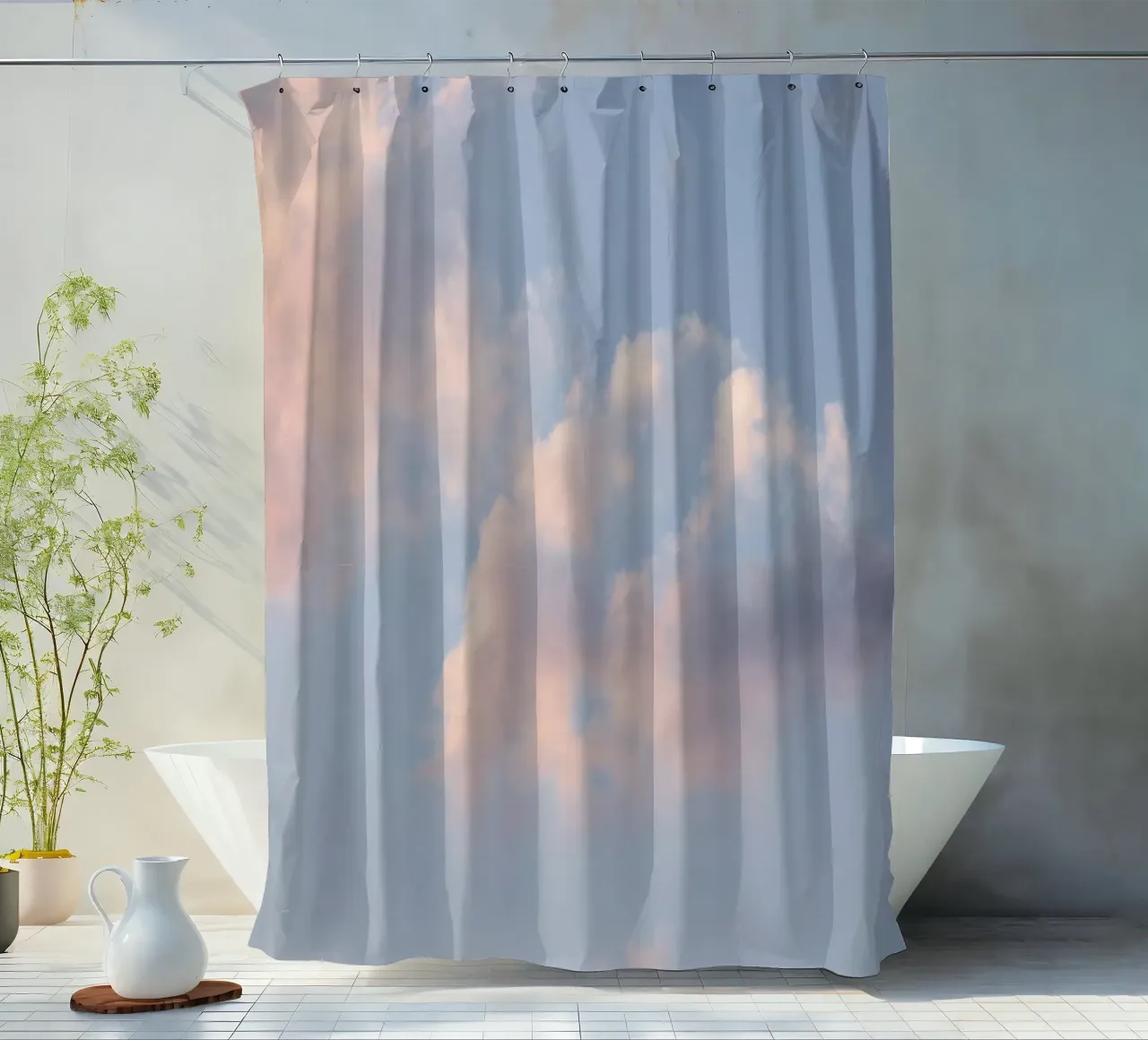 Pastel Sky 16 Duschvorhang von Mareike Böhmer Photography