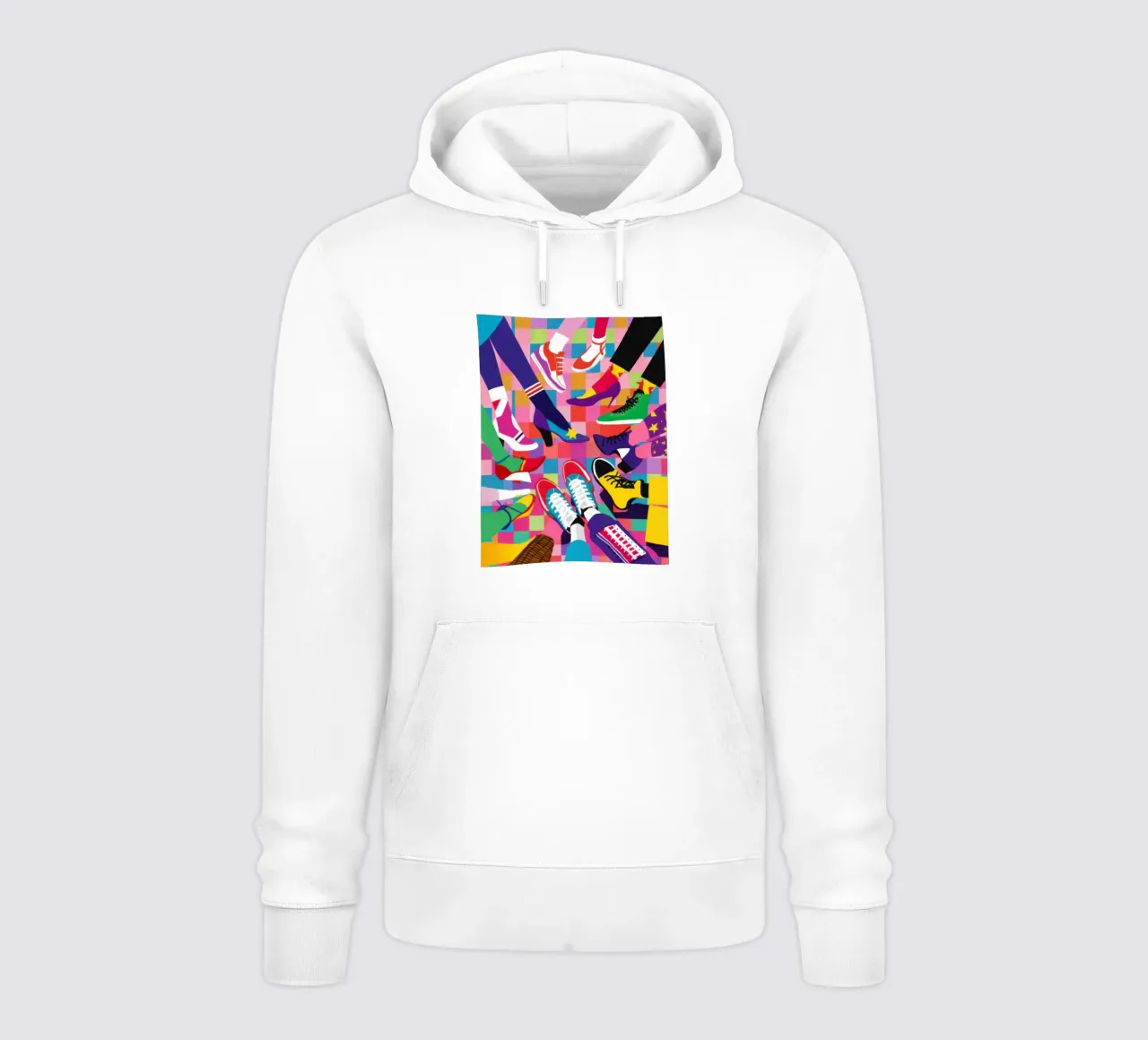 Abstract Sneaker Collage hoodie by Flock Reverie