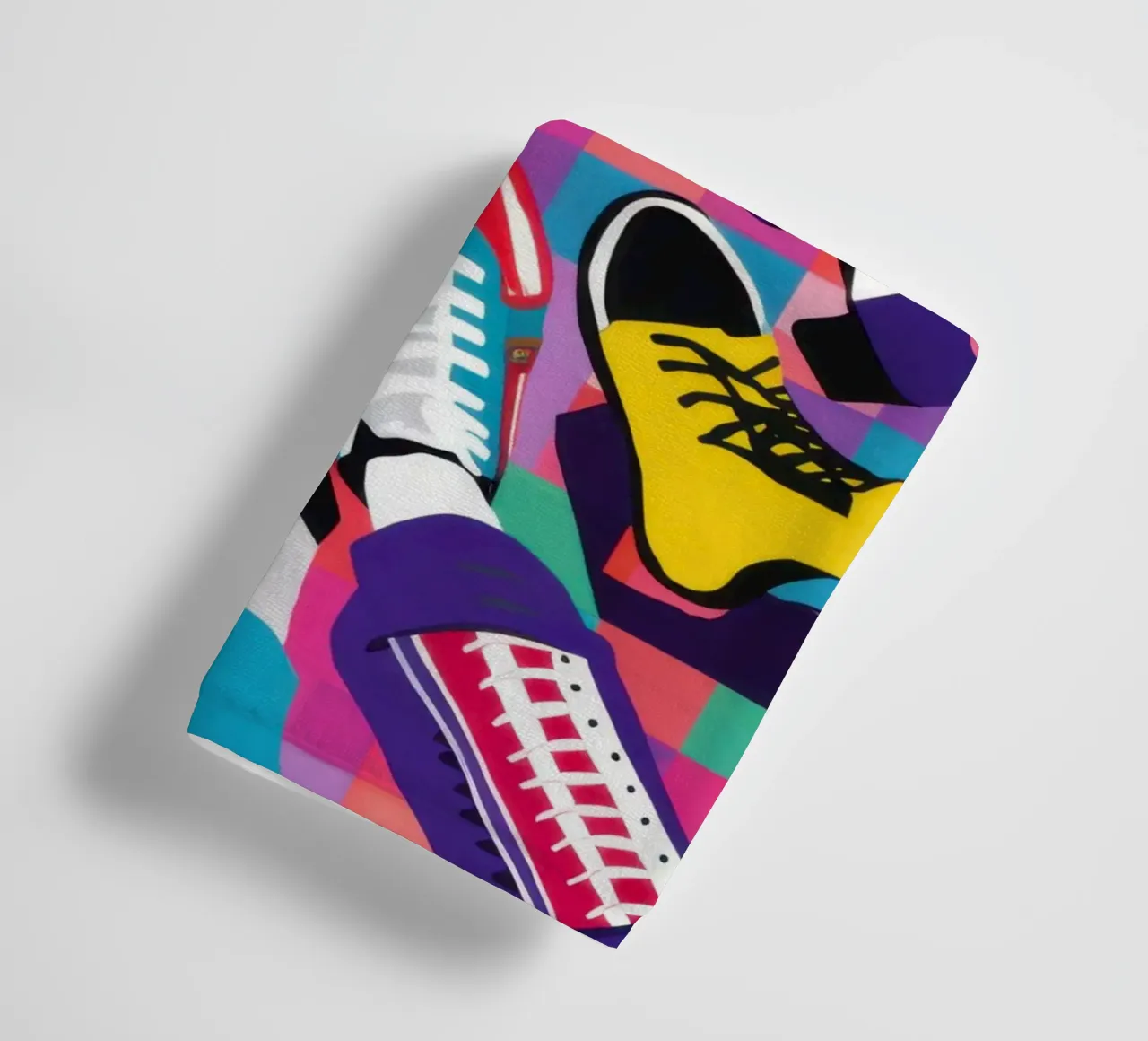 Abstract Sneaker Collage towel by Flock Reverie