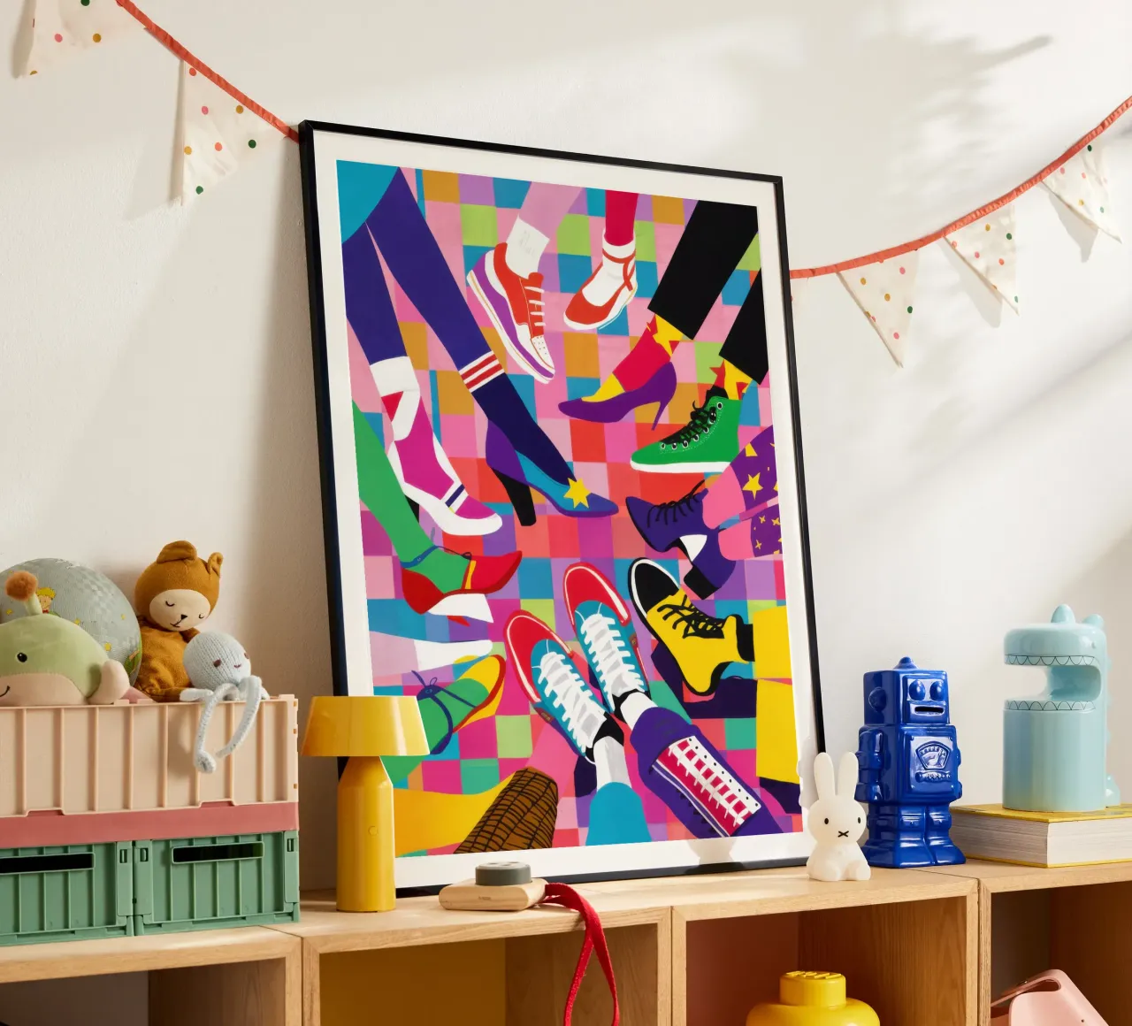 Abstract Sneaker Collage hahnemühle by Flock Reverie