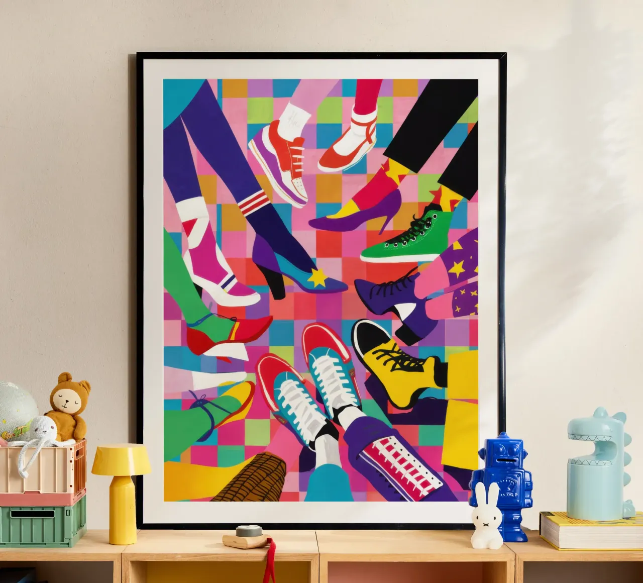 Abstract Sneaker Collage hahnemühle by Flock Reverie