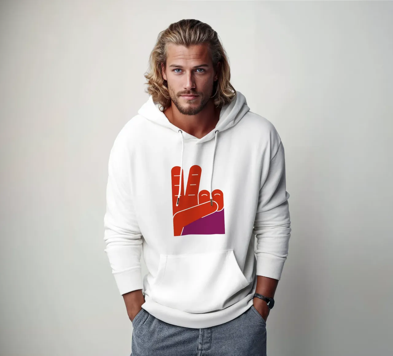 Peace & Play felpa con cappuccio da SMPLE