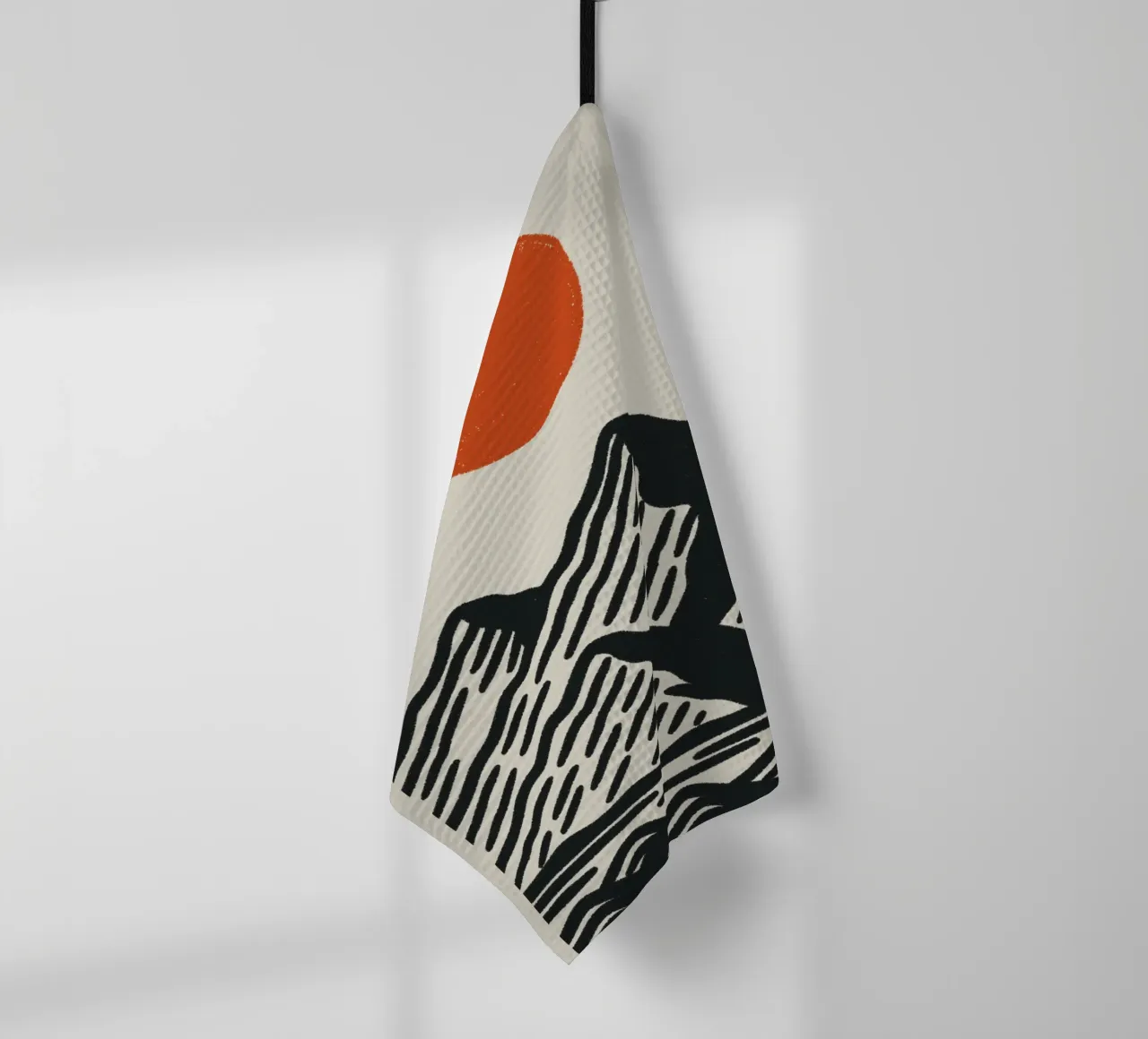 Poster naturalistico di ispirazione giapponese - Sole di montagna grafico canovaccio da cucina da Studio Mooodz