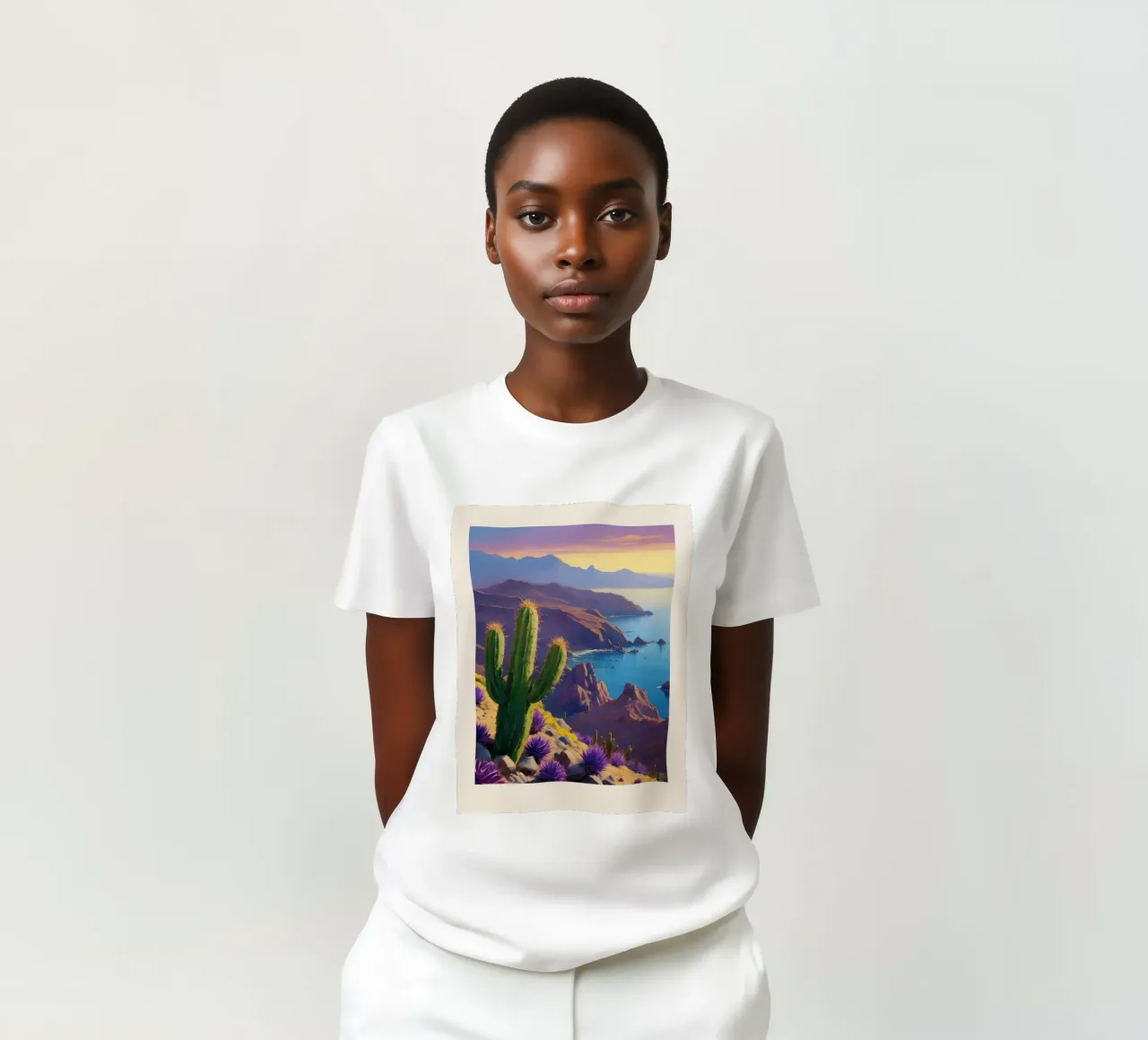 Sunset Over the Cliffs t-shirt da Indigo Rain