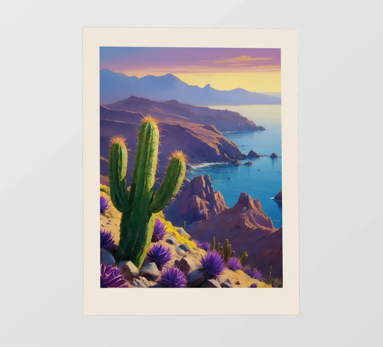 Sunset Over the Cliffs telo in pvc da Indigo Rain