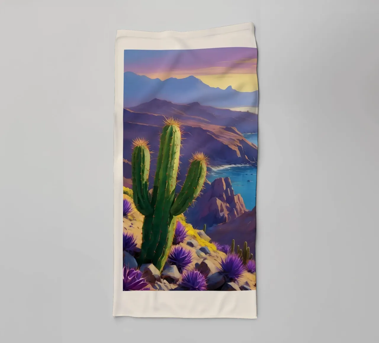 Sunset Over the Cliffs asciugamano da bagno da Indigo Rain