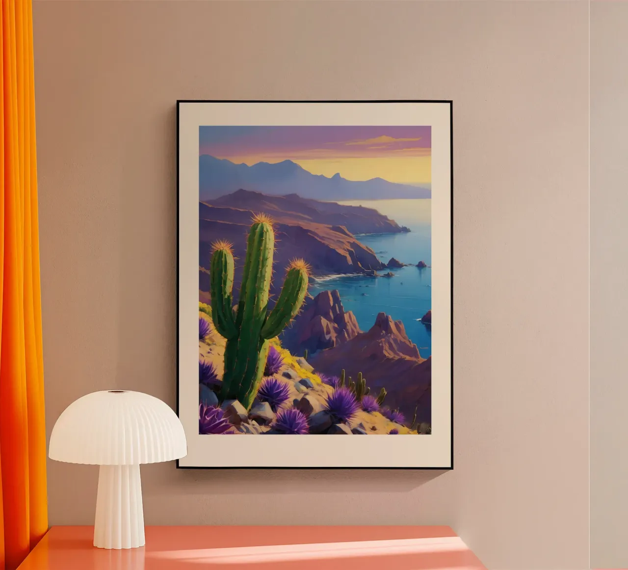 Sunset Over the Cliffs plexiglass da Indigo Rain