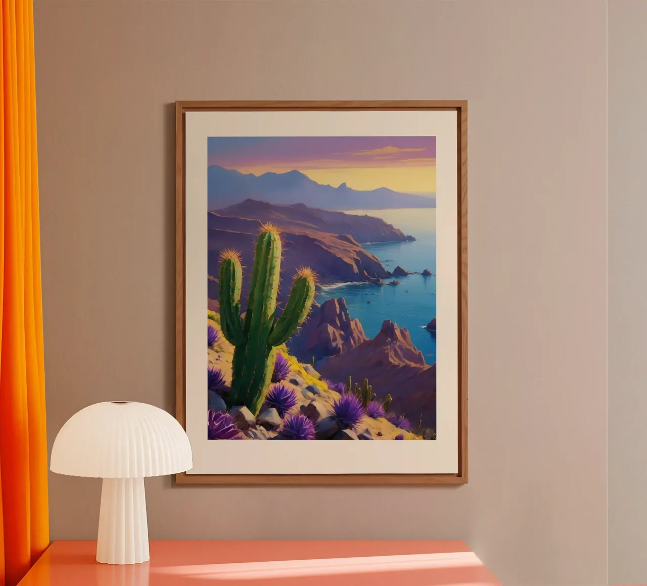 Sunset Over the Cliffs alluminio dibond da Indigo Rain