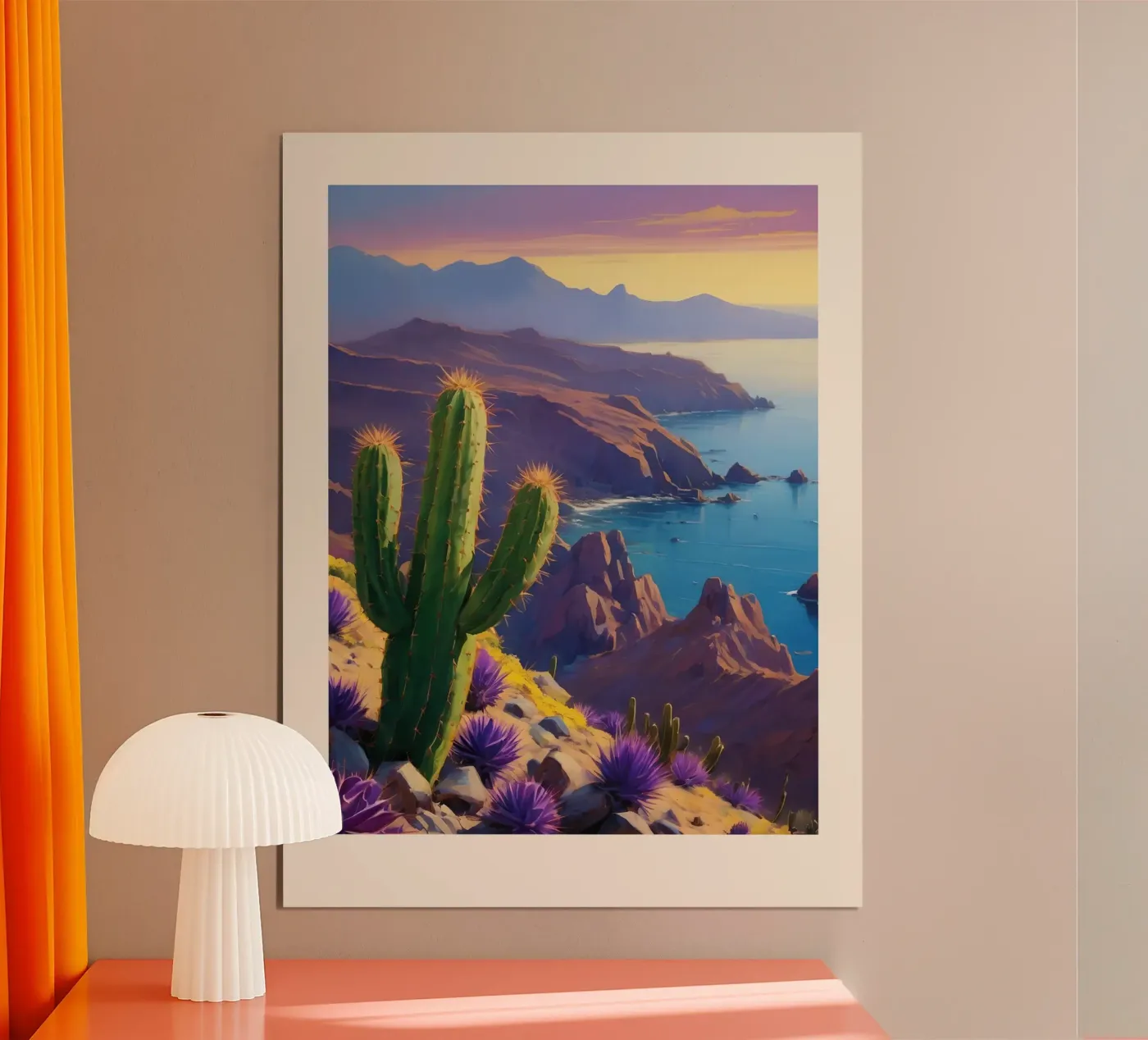 Sunset Over the Cliffs poster van Indigo Rain