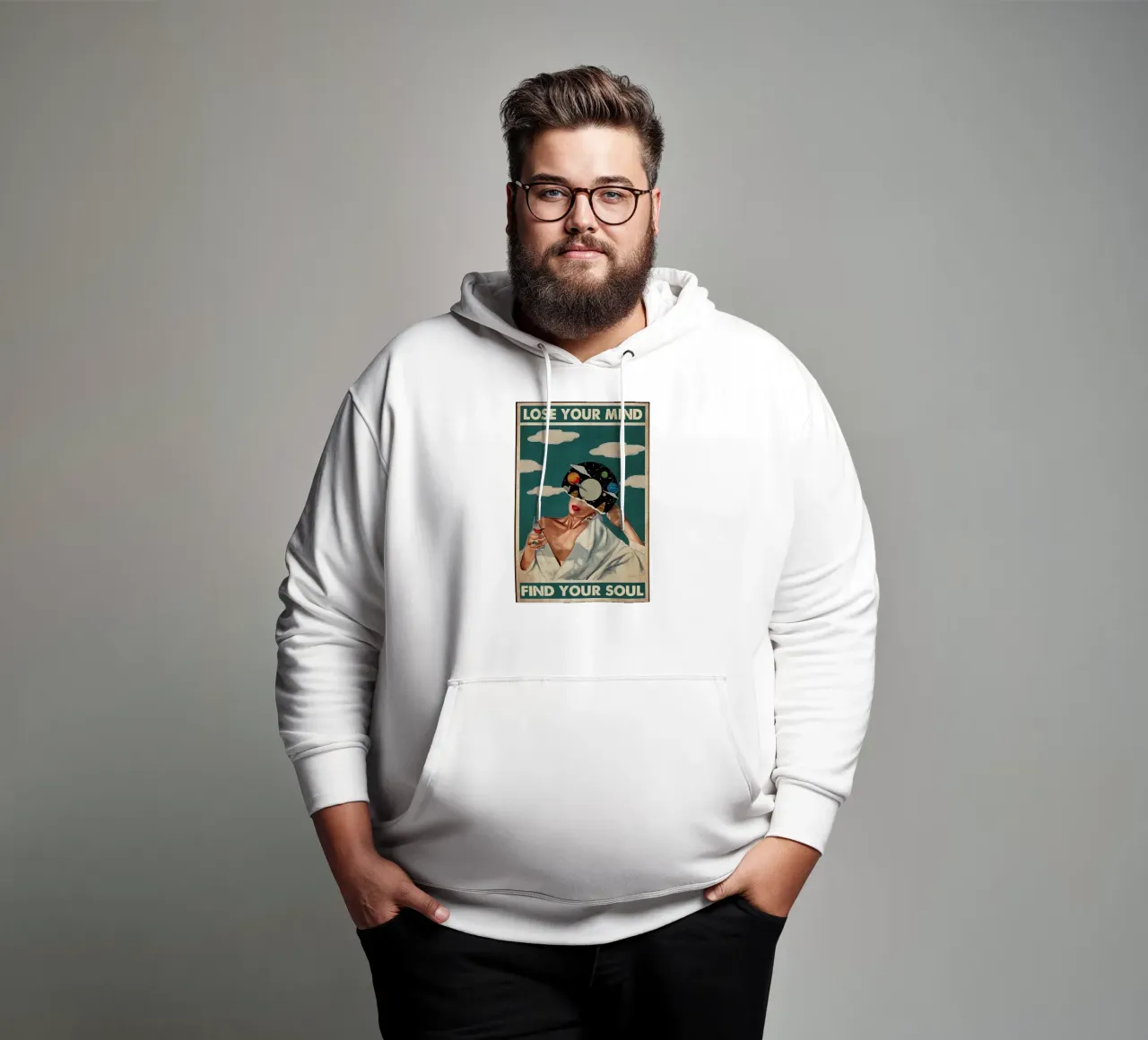 Perdere la mente e ritrovare l'anima Bevete felpa con cappuccio da hibbs ronniee