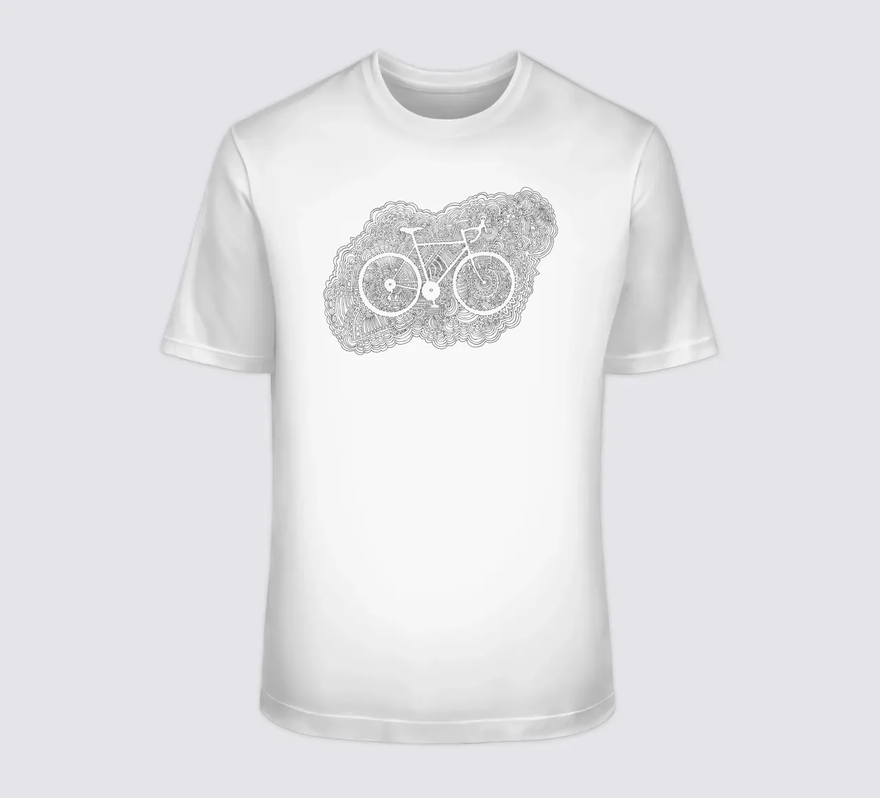 Bike Drawing Meditation t-shirt by KP Design