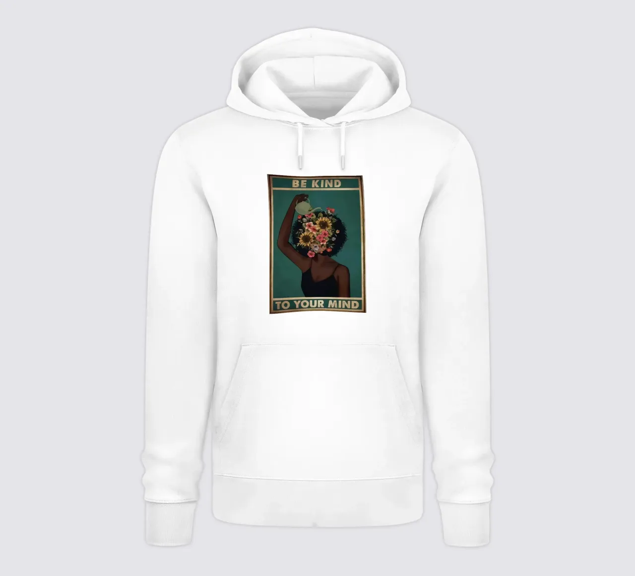 Ragazza Fiore secco Sii gentile con la tua mente felpa con cappuccio da hibbs ronniee