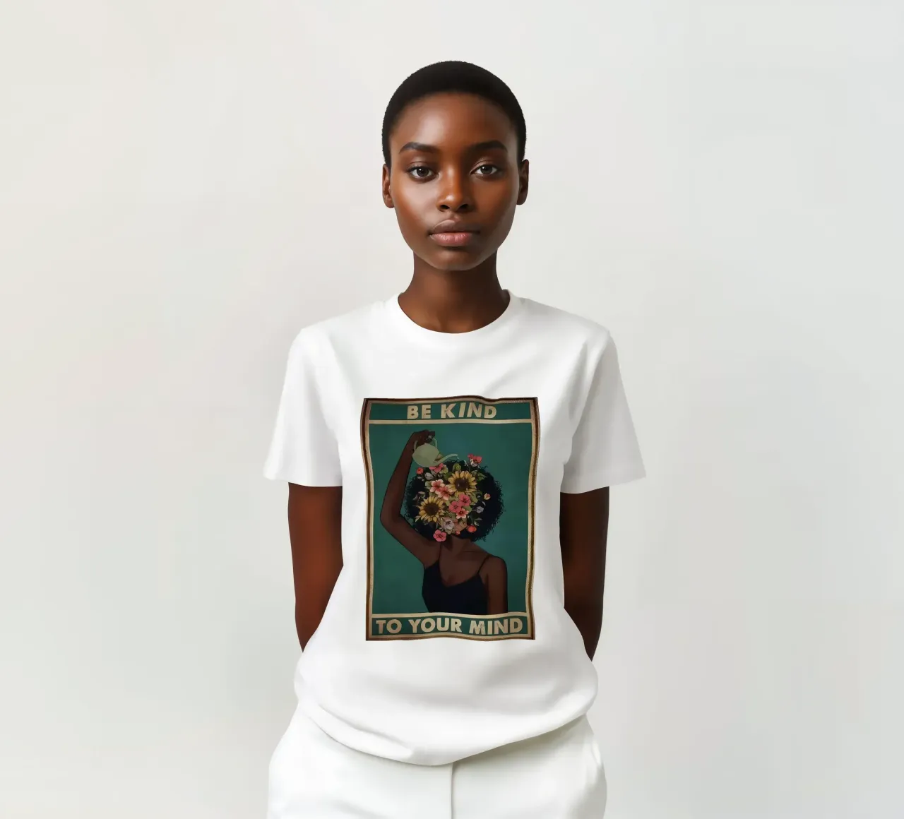 Ragazza Fiore secco Sii gentile con la tua mente t-shirt da hibbs ronniee