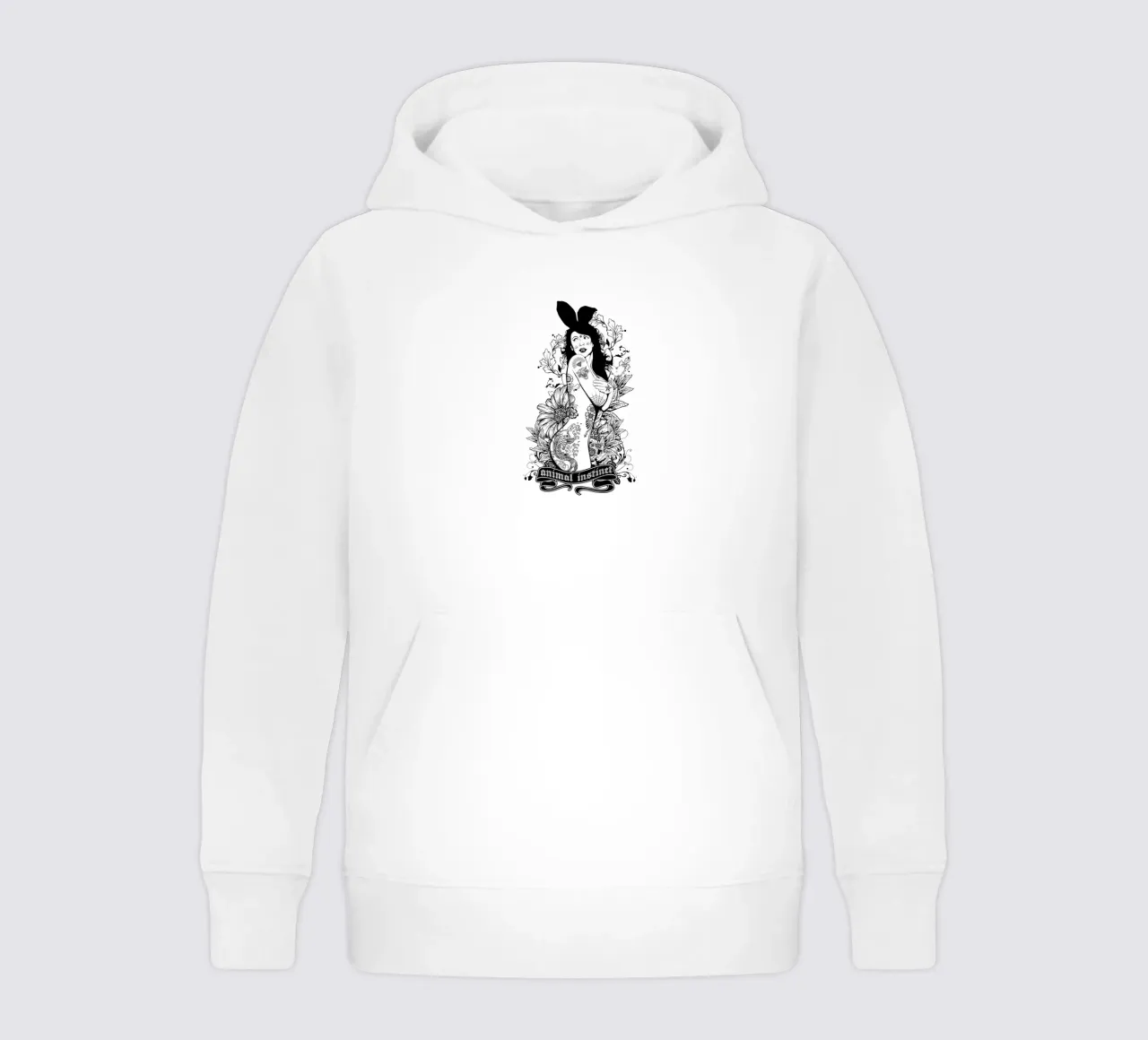 Istinto animale Illustrazione monocromatica felpa bambino con cappuccio da Cute