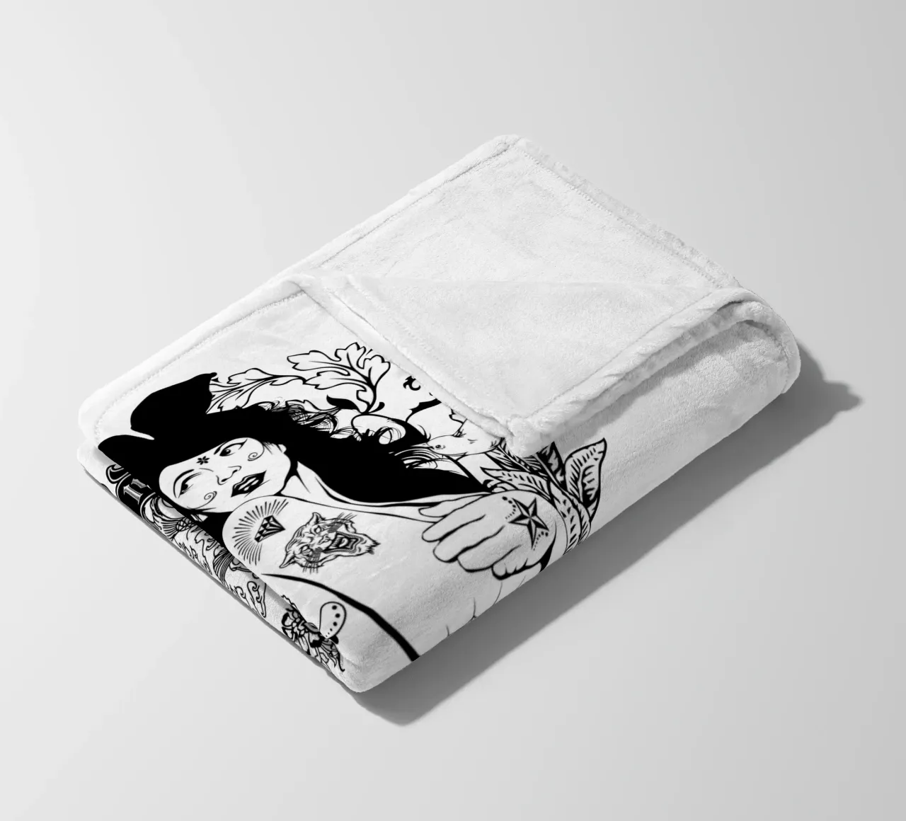 Istinto animale Illustrazione monocromatica coperta in pile da Cute