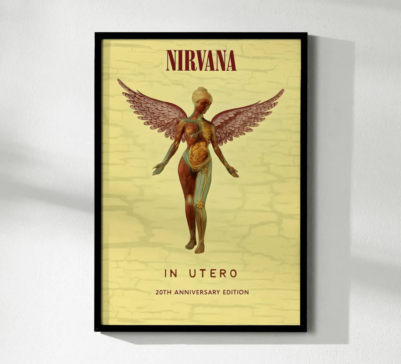 NIRVANA IN UTERO ALBUM ARTWORK BAND MUSIC HOME WALL ART poster con telaio in plastica da DGUnder