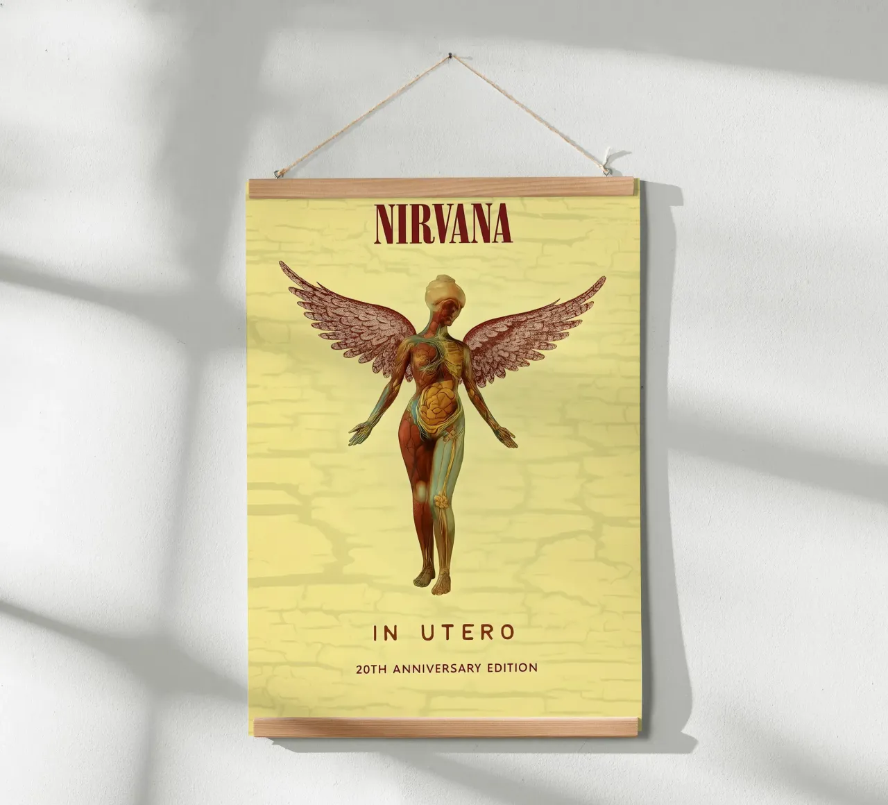 NIRVANA IN UTERO ALBUM ARTWORK BAND MUSIC HOME WALL ART poster con telaio in plastica da DGUnder