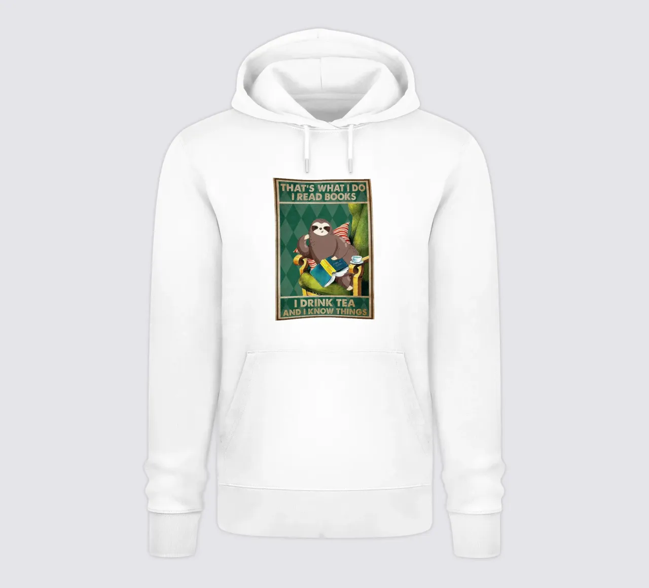 Ecco cosa faccio, leggo libri e bevo tè felpa con cappuccio da hibbs ronniee
