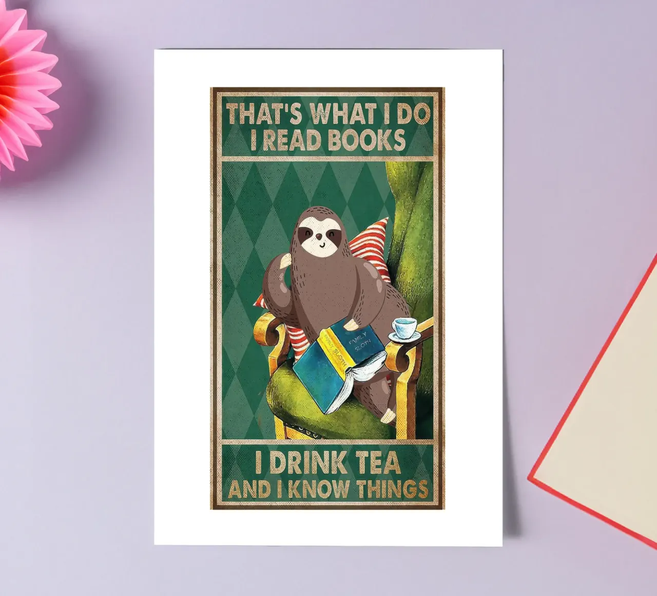 Das tue ich Ich lese Bücher Ich trinke Tee Stickerbogen von hibbs ronniee