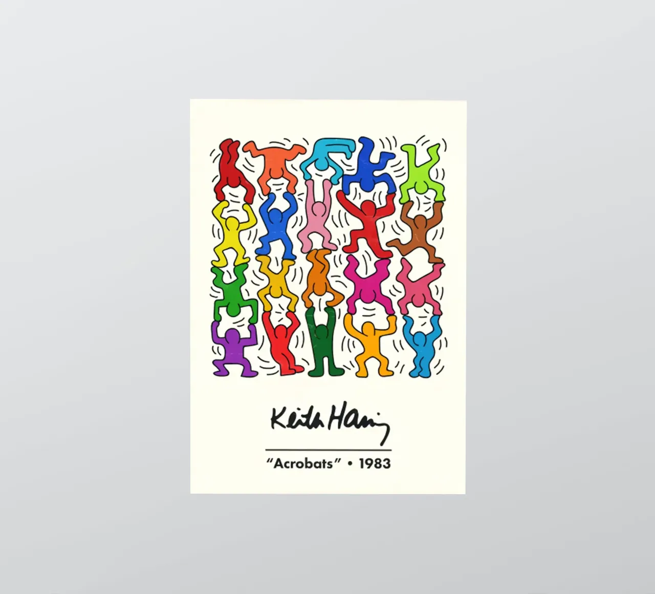 Acrobati di Keith Haring adesivo da edward shop