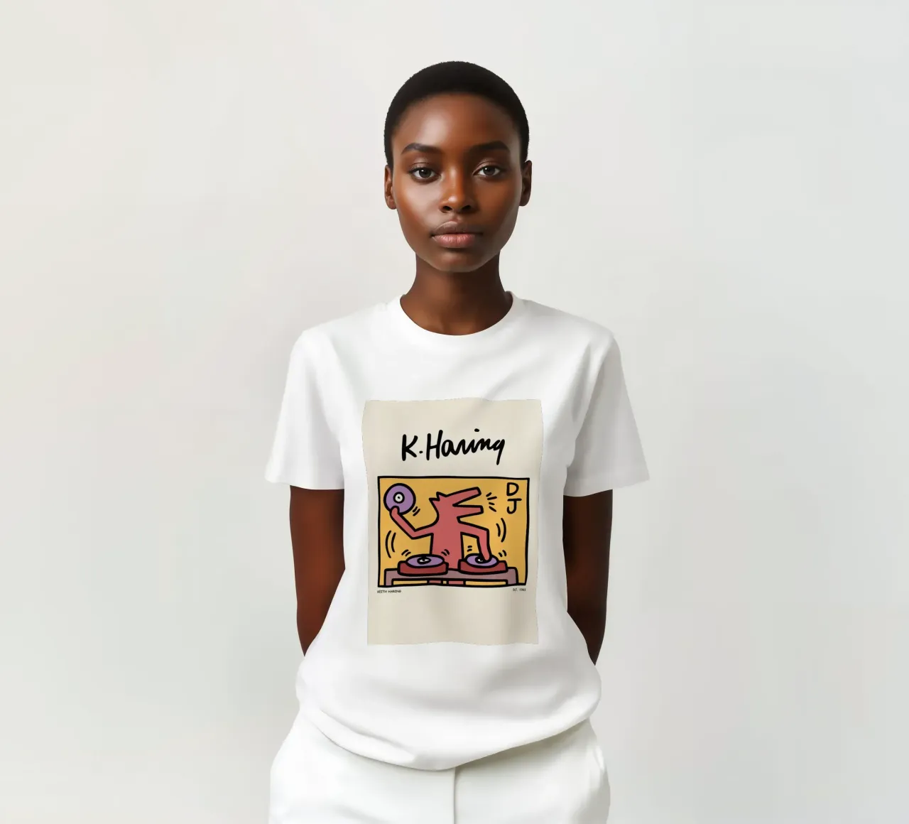 Keith Haring DJ.1983 t-shirt da edward shop
