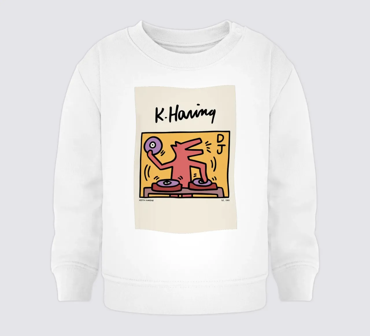 Keith Haring DJ.1983 felpa neonato da edward shop