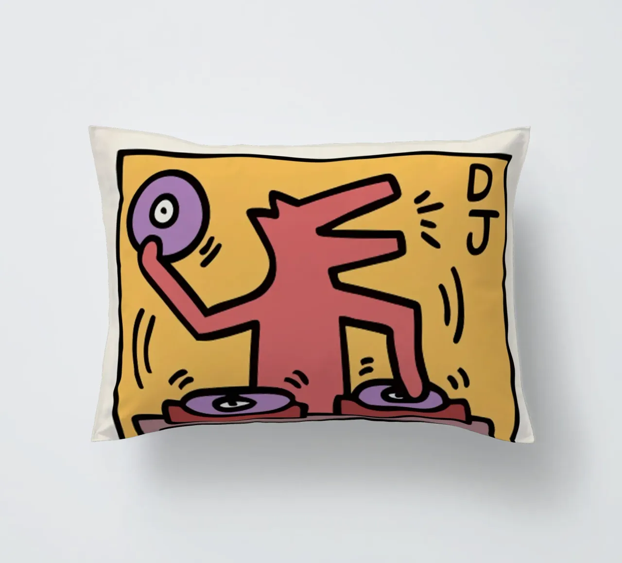 Keith Haring DJ.1983 cuscino da edward shop