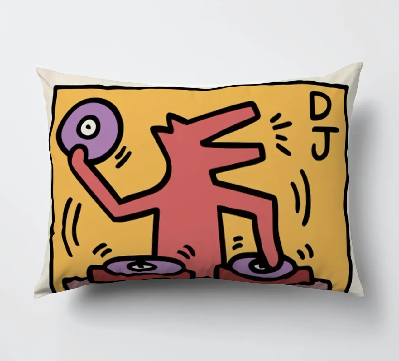 Keith Haring DJ.1983 cuscino da edward shop
