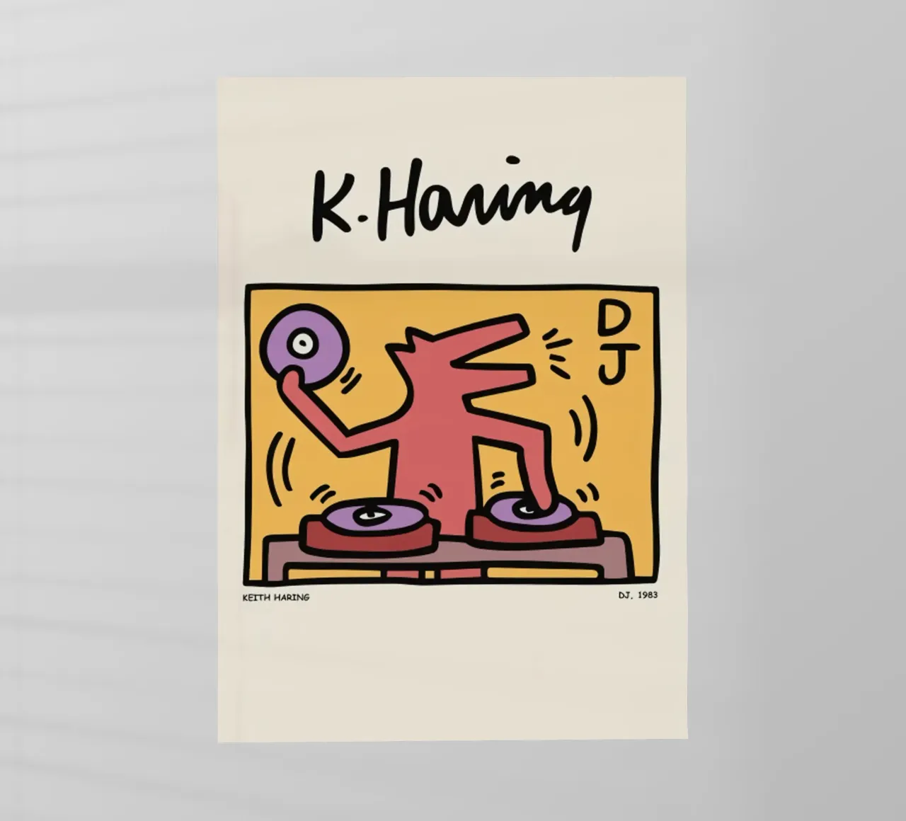 Keith Haring DJ.1983 pellicola backlit da edward shop