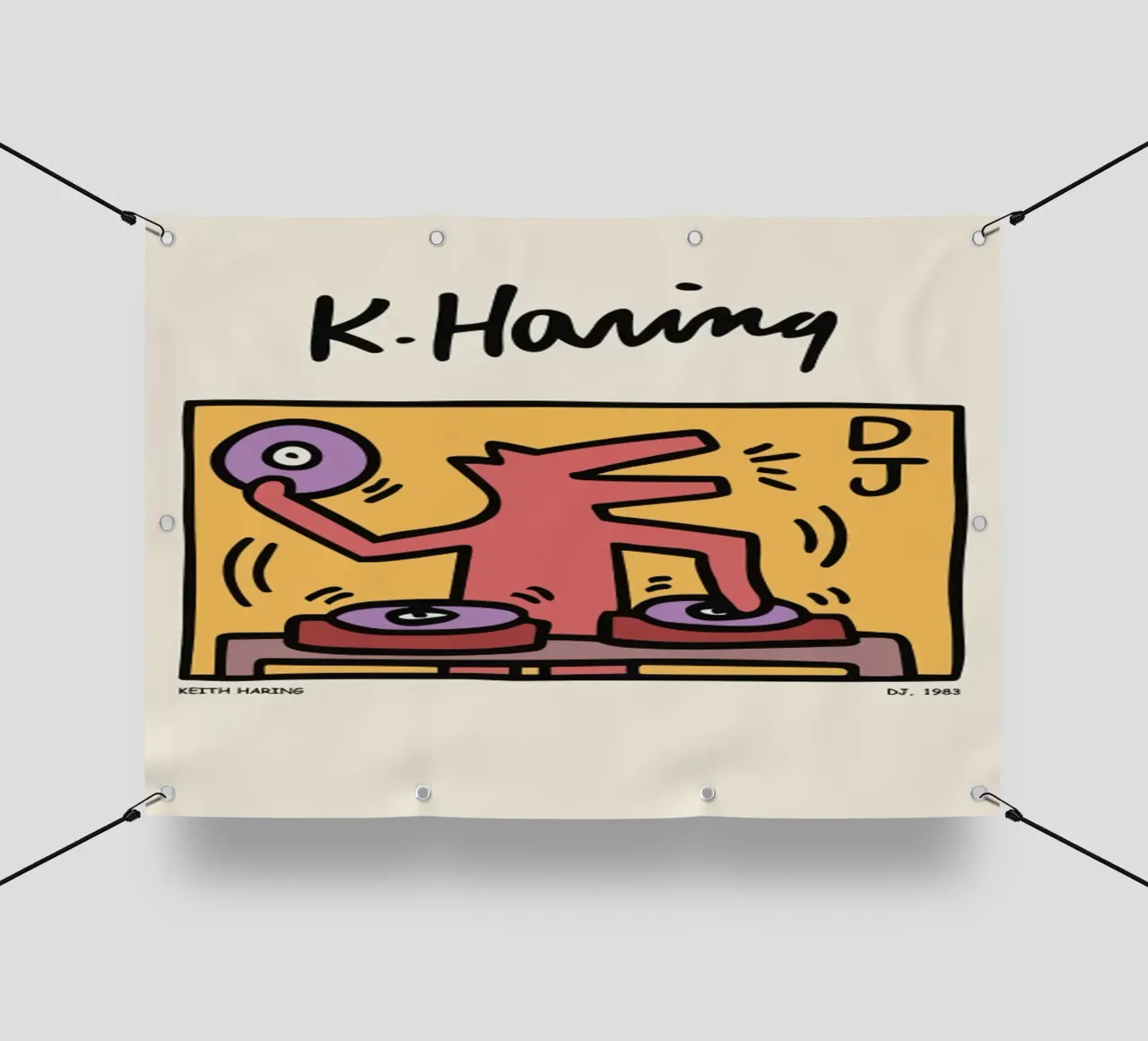 Keith Haring DJ.1983 telo in pvc da edward shop