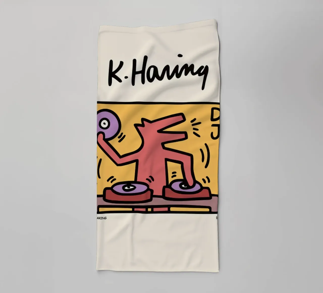 Keith Haring DJ.1983 asciugamano da bagno da edward shop