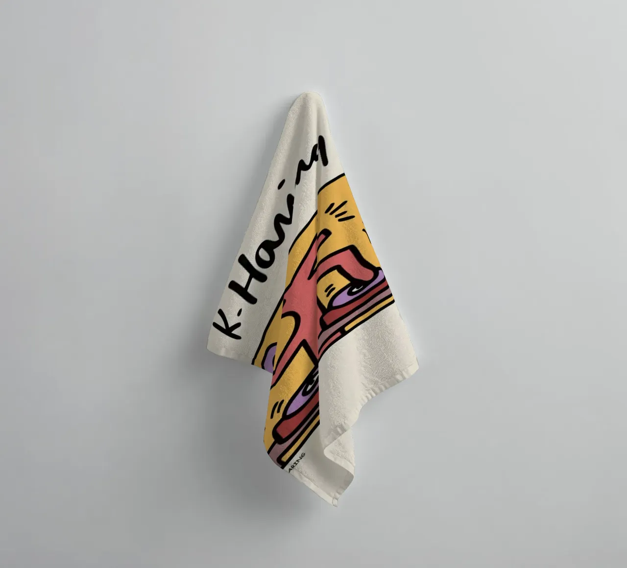 Keith Haring DJ.1983 asciugamano da bagno da edward shop