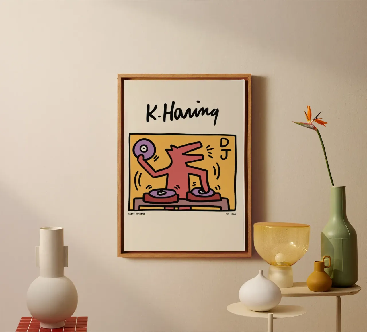 Keith Haring DJ.1983 tela da edward shop