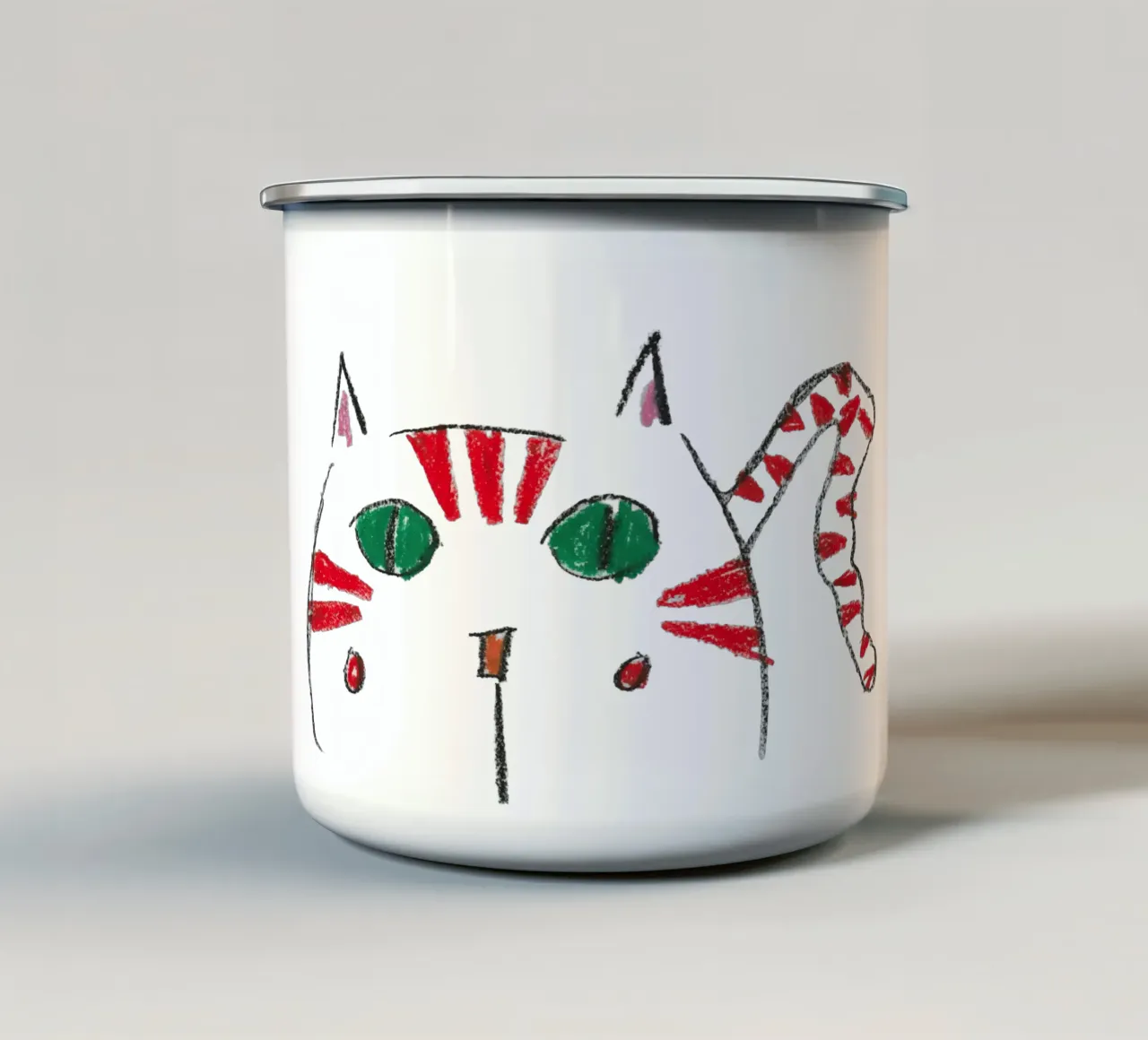 Miau Miau #1 tazza in smalto da Ava Baleine
