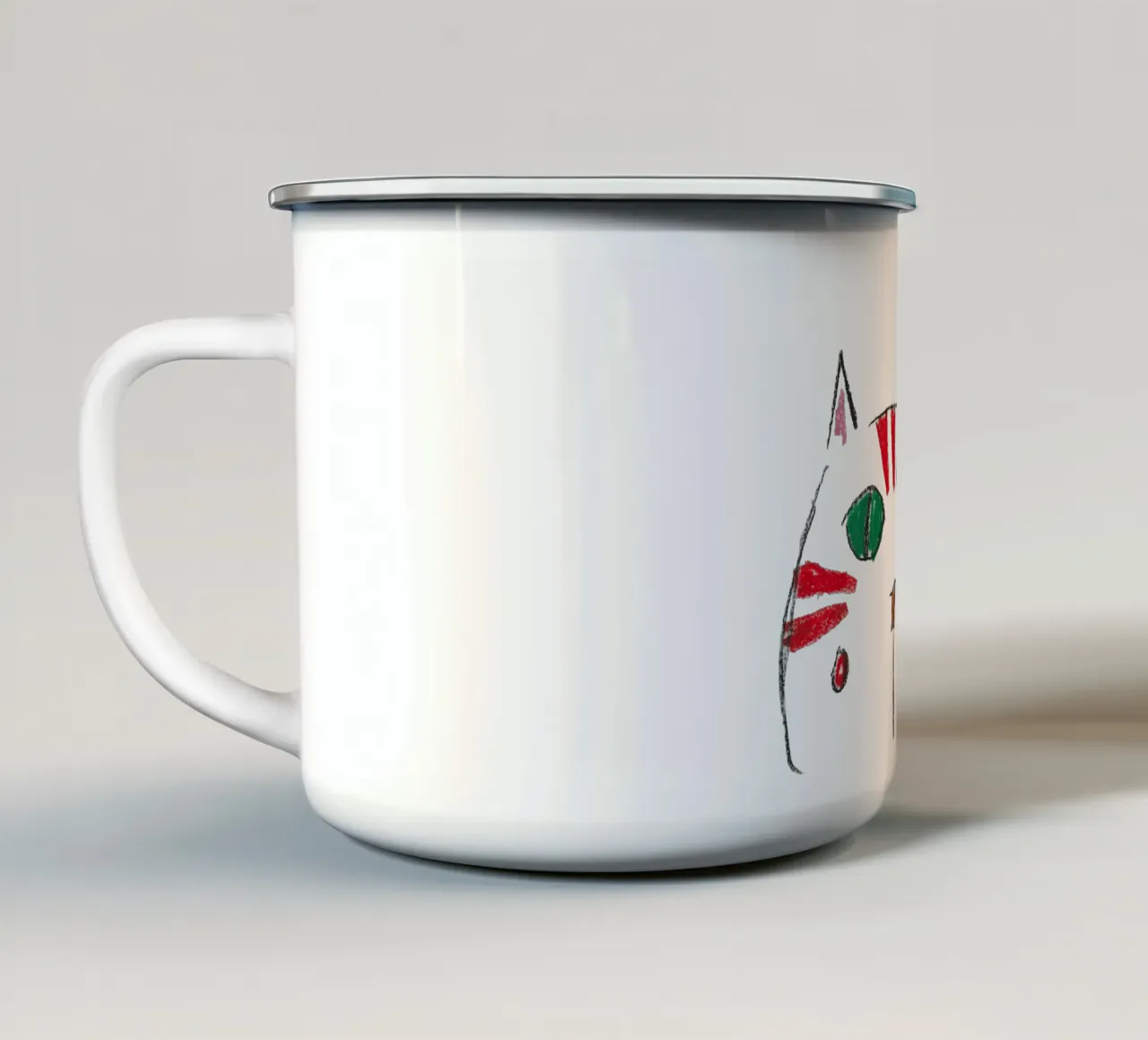 Miau Miau #1 tazza in smalto da Ava Baleine