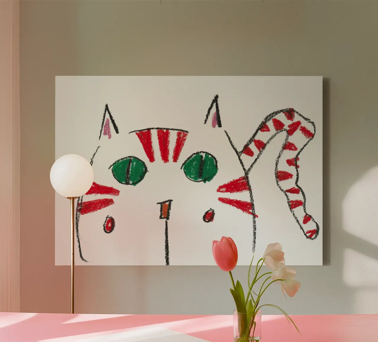 Miau Miau #1 canvas van Ava Baleine