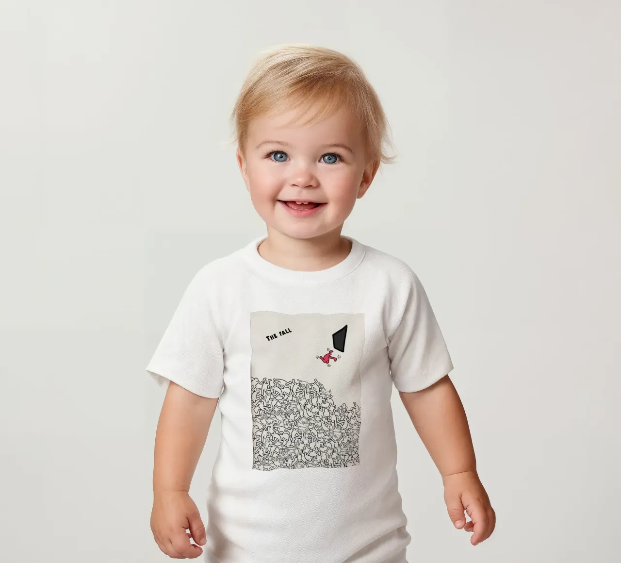 Keith Haring LA CADUTA maglietta neonato da edward shop