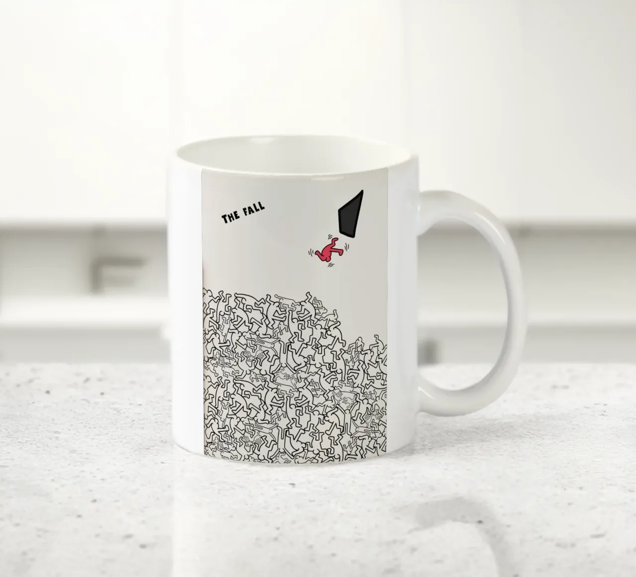 Keith Haring LA CADUTA tazza in ceramica da edward shop