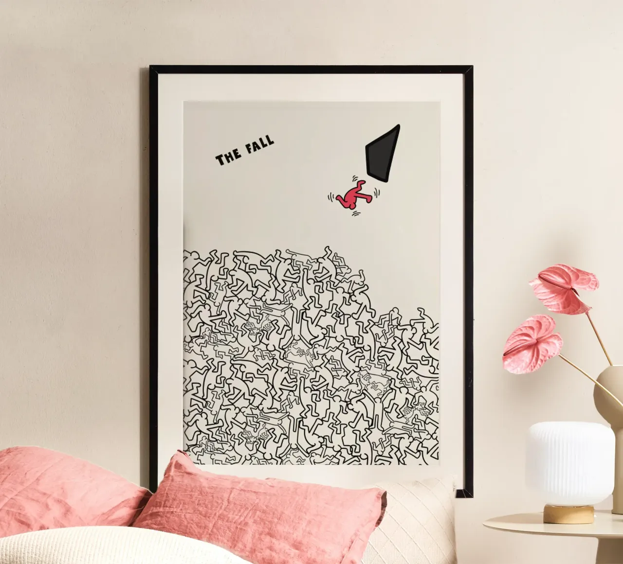 Keith Haring THE FALL Hahnemühle von edward shop