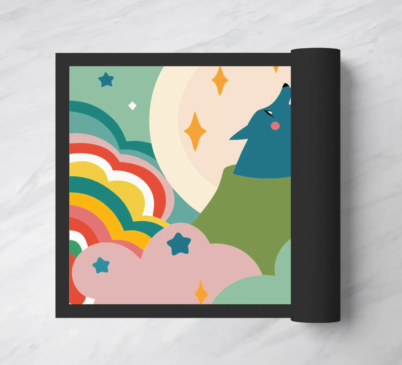 Wolf Brullen deurmat van CUTE ANIMALS