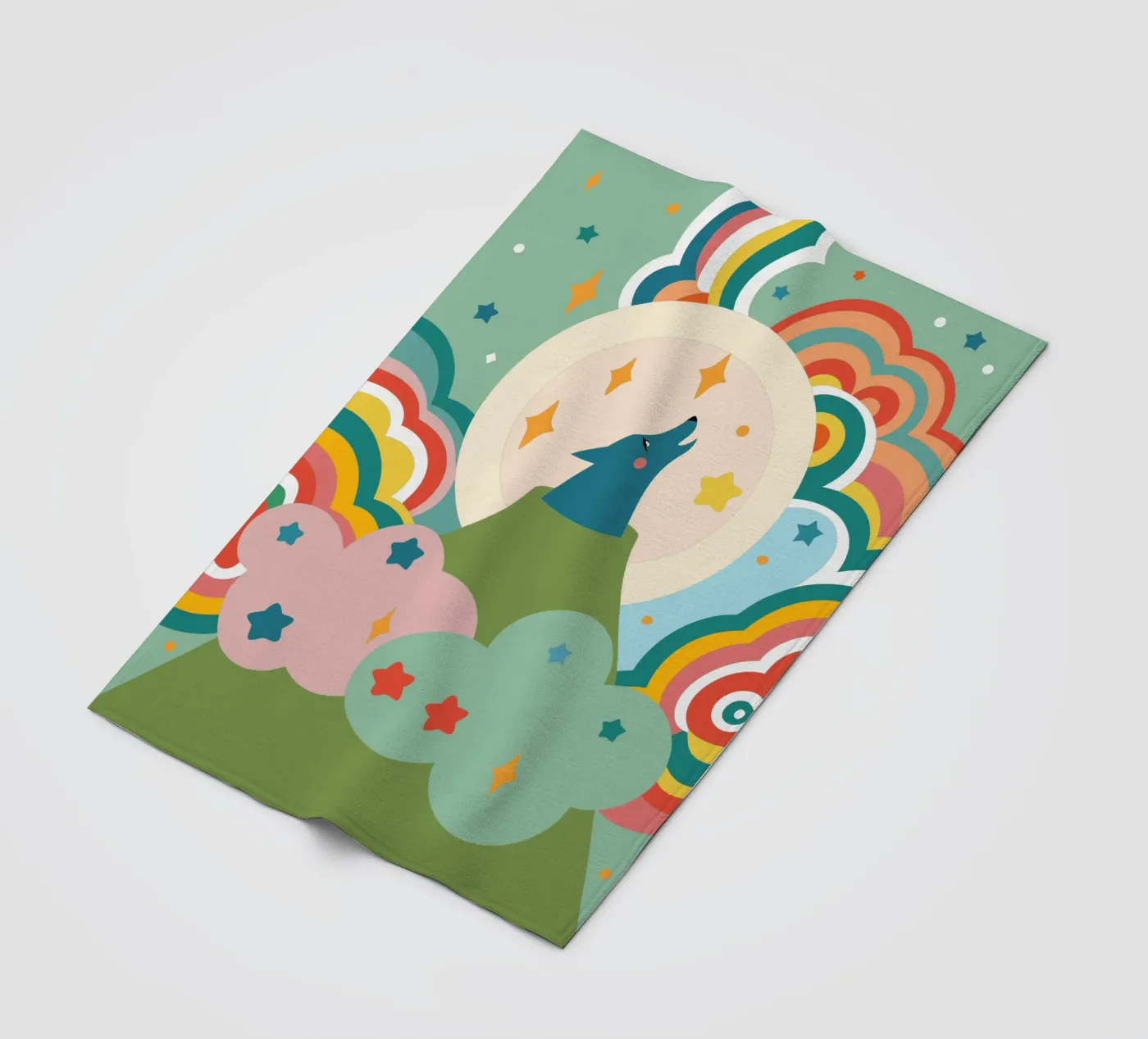 Wolf Roar Fleecedecke von CUTE ANIMALS